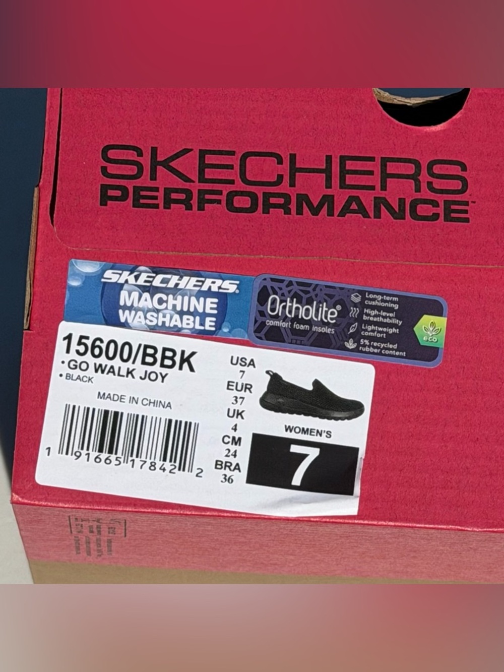 Skechers Go Walk Joy Women's Black Slip-On Sneakers, 7